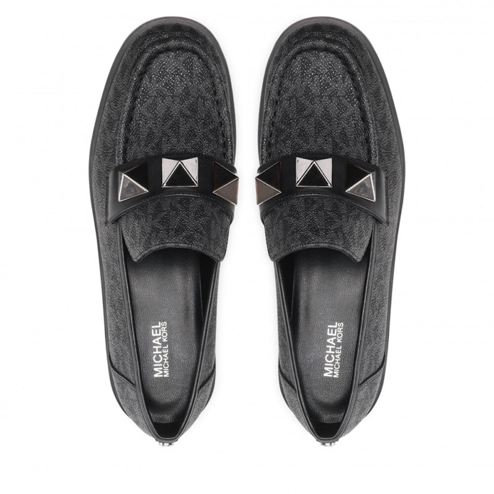 Michael KorsマイケルコースHolland Monogram Loafersローファー MICHAEL KORS HOLLAND MK MONOGRAM STUDDED LOAFERS WOMEN SHOES