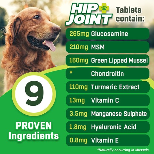 Dog Joint Supplement Tablets Glucosamine for Dogs Joint Care Advanced Joint Aid - Picture 51 of 56