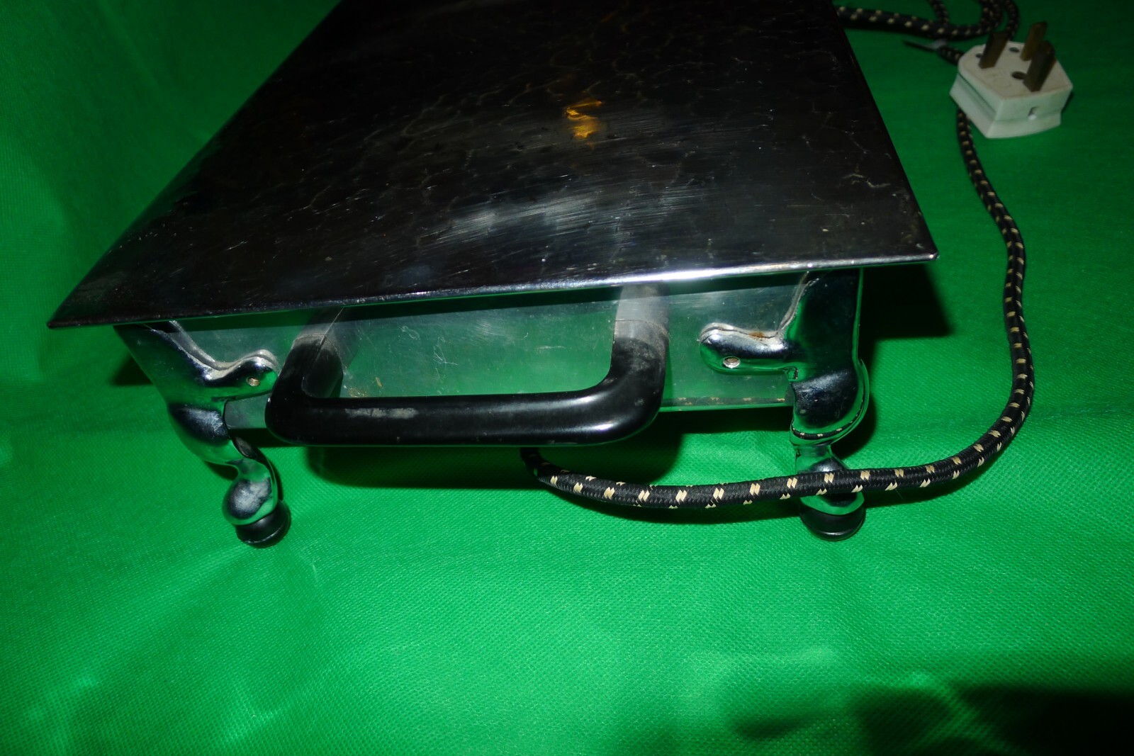 Heatrae 124 hotplate electric food warmer hammered chrome silver