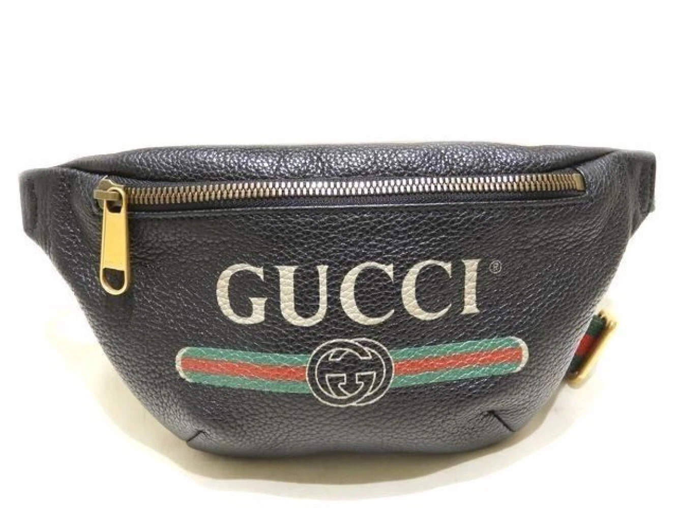Sac ceinture en cuir imprimé logo Gucci 527792 Sherry Line pochette taille