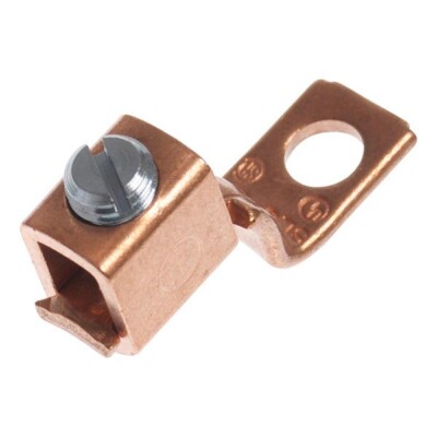 Solderless Copper Terminal Lugs 50 Amp - 6STR-14 STR CU 3/16 STUD - 4 PACK