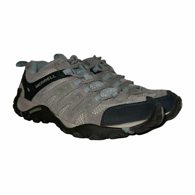 Merrell Performance Footwear Gray Leather Mesh Hiking  display picture 2