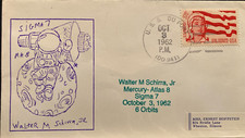 SELDOM SEEN CACHET -MERCURY 8 -WALLY SCHIRRA -COVER ONBOARD DUPONT-OCT 3, 1962