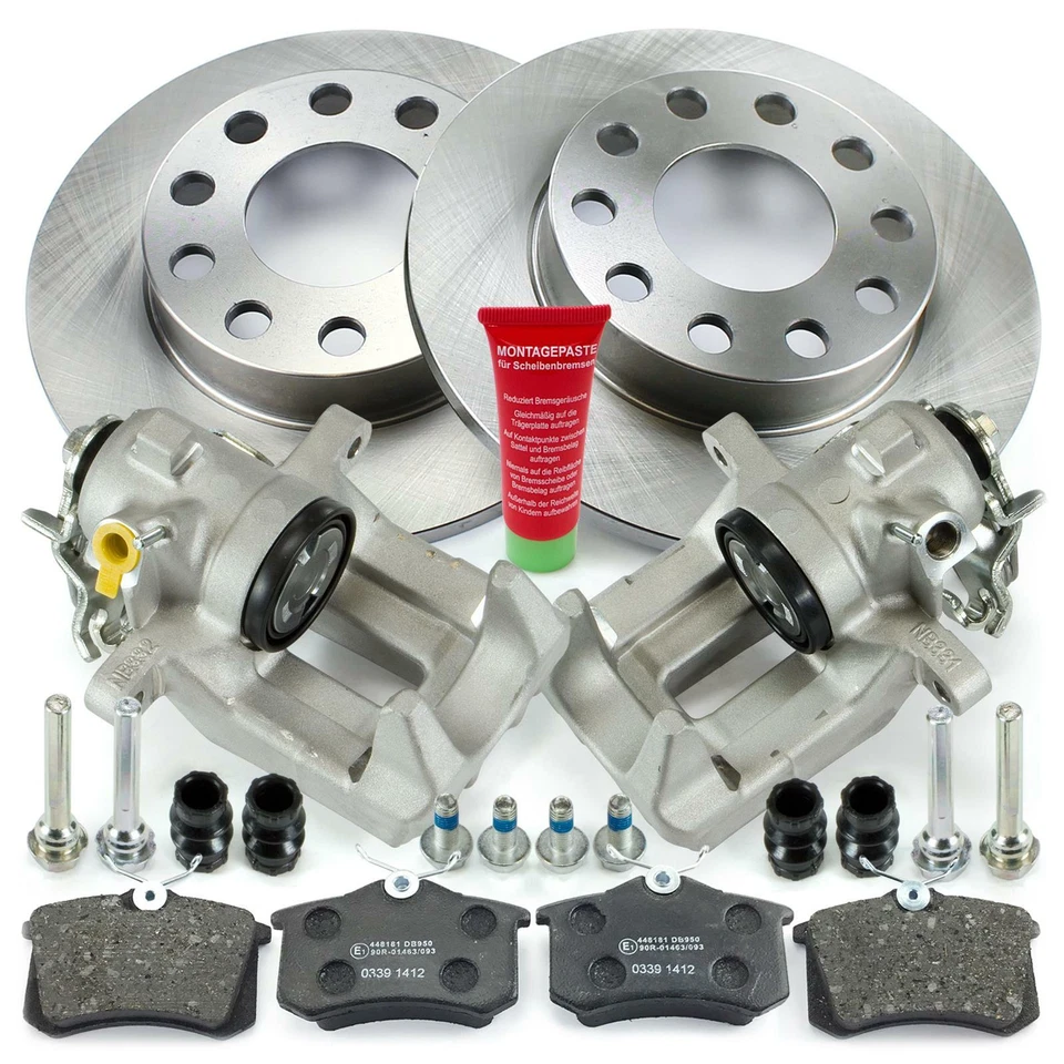 Rear Brake Calipers Brake Discs Brake Pads For Audi A4 B6 B7 Seat Exeo 3R - Image 2 of 4