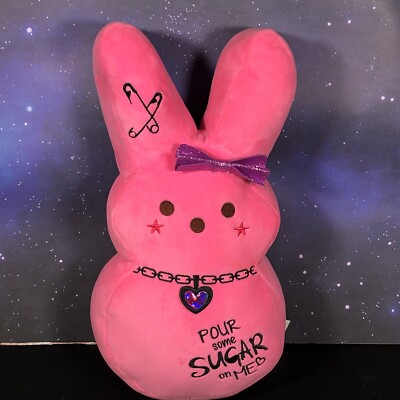 Peeps Pink Pour Some Sugar On Me Def Leppard Rock Roughly 16  Plush Stuffed