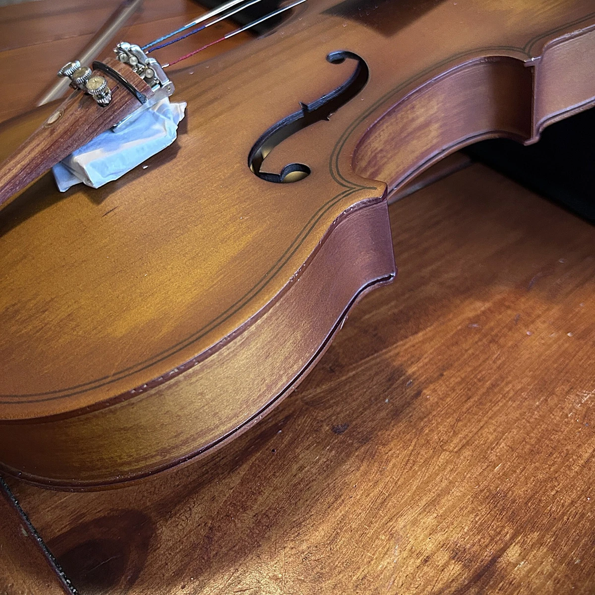 Violín tamaño completo 4/4 con magnífico acabado reliquia con estuche, arco y colofonia