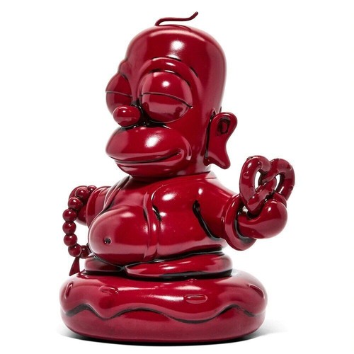 The Simpsons Red Vermilion Homer Buddha 7" Vinyl Figure by Kidrobot NEW Sealed - Picture 8 of 14