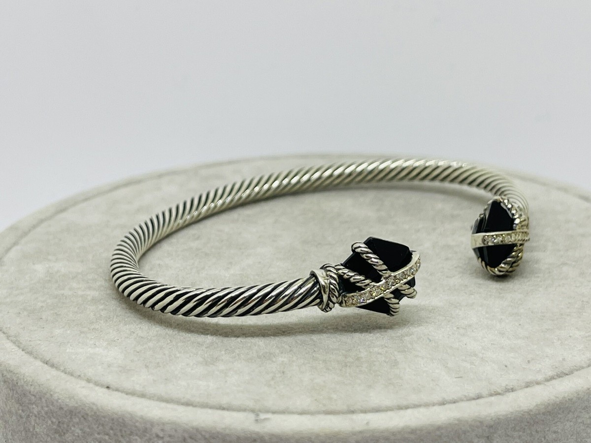 Cable Wrap David Yurman Onyx David Yurman Cable Wrap Silver