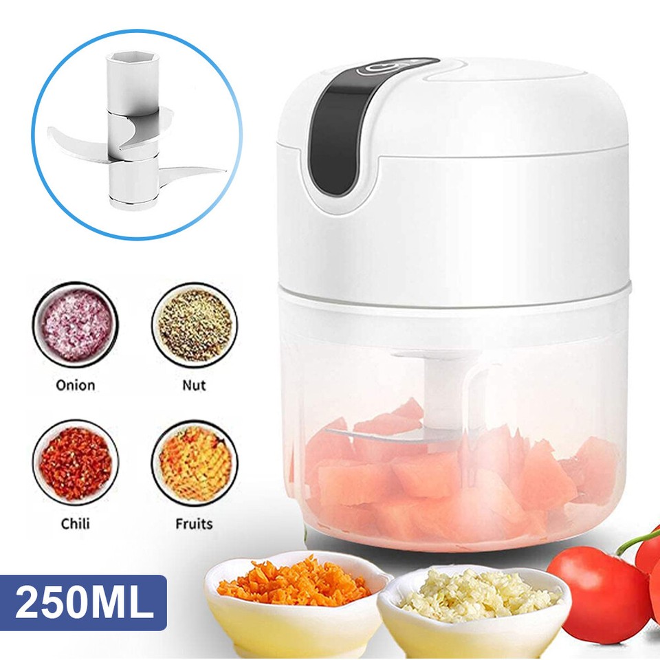 Electric Press Garlic Onion Vegetable Food Chopper Cutter Processor