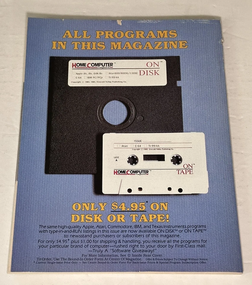 Home Computer Magazine Vol. 5 No. 5 Apple Commodore IBM TI 41 Type-In Programs! - Image 2 of 4