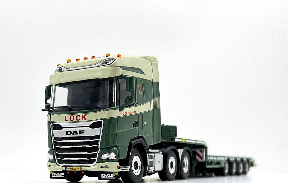 DAF XG 6x2 twin steer semi lowloader trailer "Lock transport" WSI truck models - Image 2 of 4