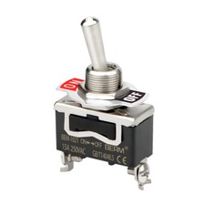 240V 15A Toggle Flick Switch ON-OFF-ON Car Dash Light Metal SPST 3 Way Positions