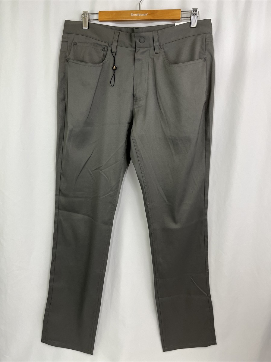 BROOKS BROTHERS ツータックスラックス　グレー 34R Brooks Brothers Pants Mens Gray Slim Fit Tech Pants Size 34x32