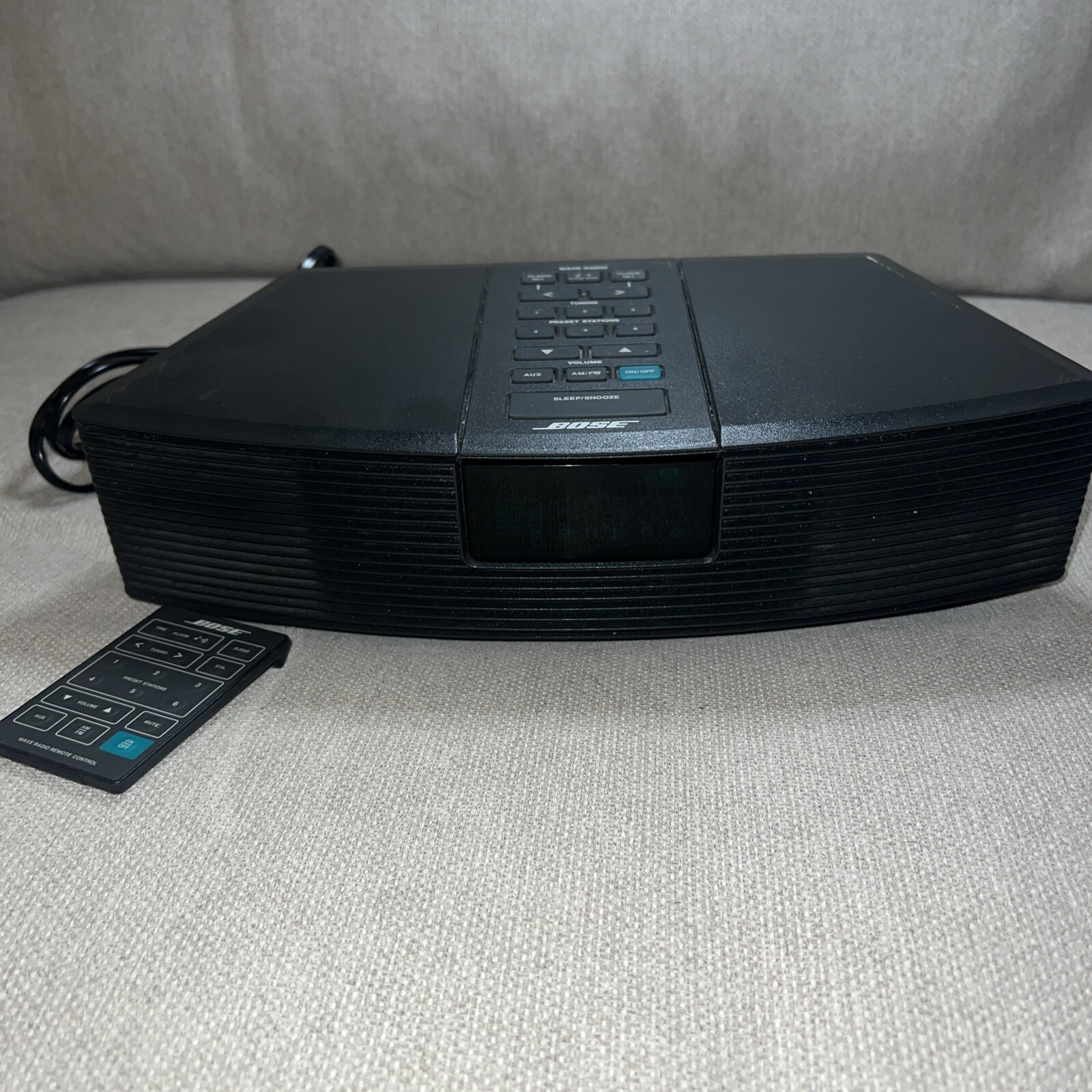 Bose Wave Alarm Clock Radio AWR131 AM/FM/AUX Black Tested W/Remote Dim