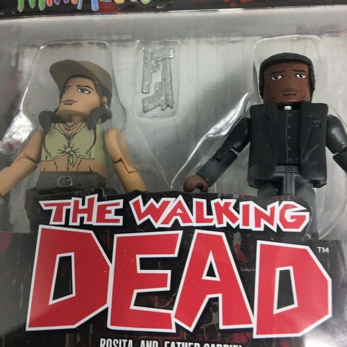 The Walking Dead Minimates Series 8 Rosita And Father Gabriel Mini Figures New - Picture 11 of 12