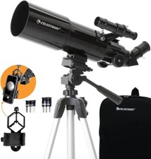 Celestron - 80mm Travel Scope - Portable Refractor Telescope - Fully-Coated - -