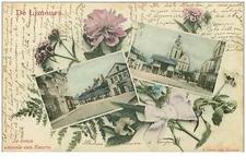91.LIMOUR.n°30527.DE LIMOURS JE VOUS ENVOIE CES FLEURS.DEUX VUES