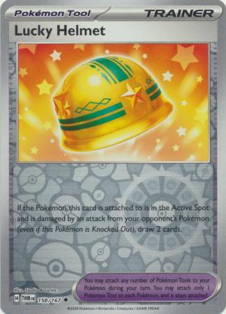 LUCKY HELMET 158/167 TWILIGHT MASQUERADE POKEMON (REVERSE HOLO, NM)