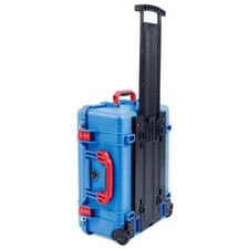 Blue  Red Pelican 1560 case. No Foam - empty. With wheels.