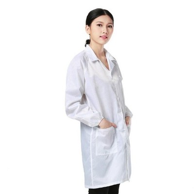 Unisex ESD-sichere Antistatische Premium Lab Jacke Mantel Kleidung Weiß XXL