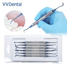 6pcs Dental Composite Resin Filling Spatula Titanium Plated Head Dentistry Tools