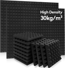 36 Pack Acoustic Panels 12 X 12 X 2 Inches, Pyramid Sound Proof Foam