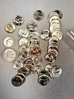 1960P WASHINGTON QUARTER 90% SILVER CH. BU BRILL UNC 40 COIN ROLL TYPE B REVERSE