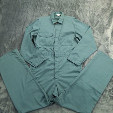 Vtg Big Mac Coveralls Mens 38L Herringbone Workwear Mechanic Shop Green Jumpsuit