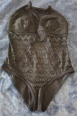 Adore Me One Piece Swimsuit 1X Black Lace Women's New With Tags