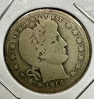 1914 Barber Quarter - 90% Silver US Coin