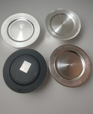 Silver Faux 13  Charger Plates-Set of 4-Made of Thick Plastic-Brand New-DTSC