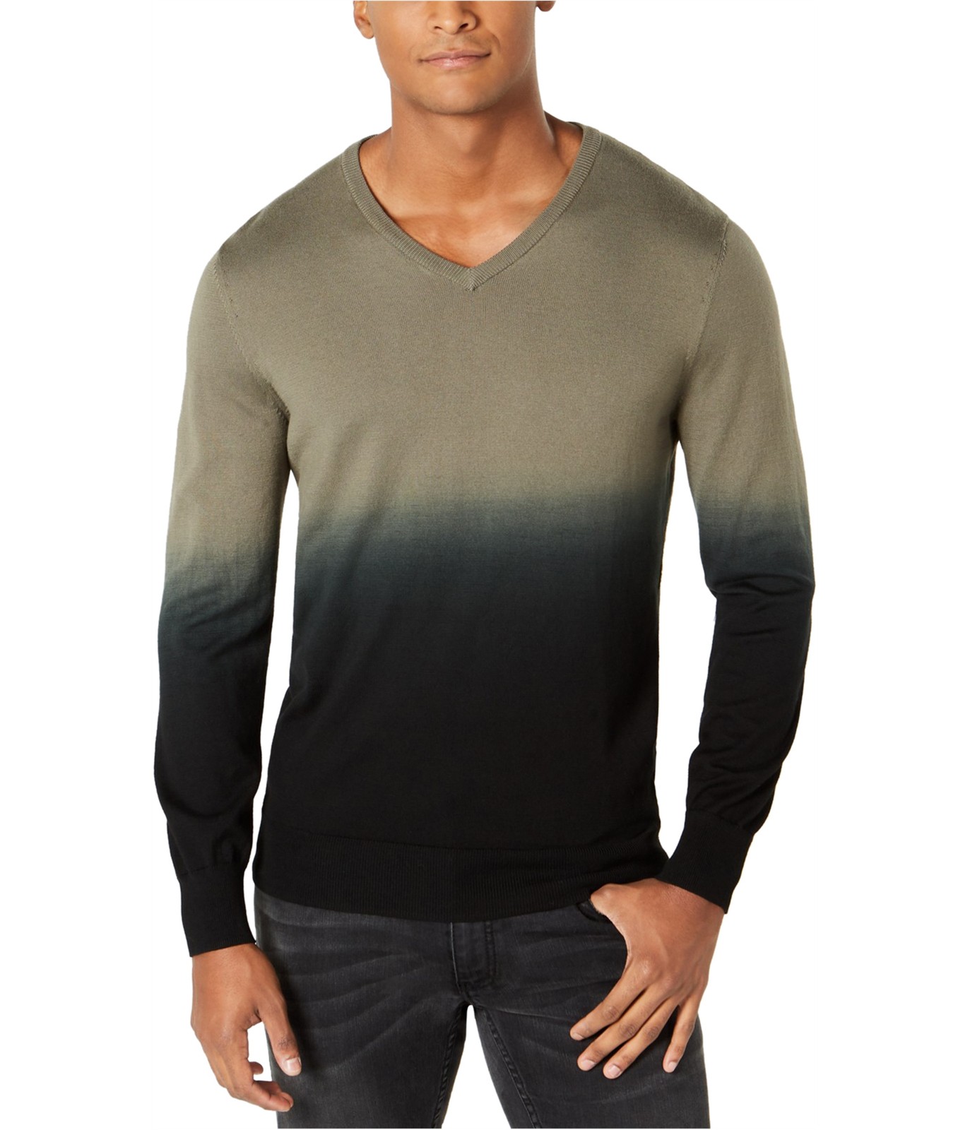 INC Mens Dip Dye Knit Sweater Green XX-Large 6190₽