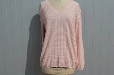 HERMES Pull rose cachemire et soie T40 (59130) - Photo 1/4