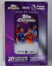 Topps Premier League Chrom 2026 Hobby Sammelkarten Dose 20 Chrom Karten für Dose