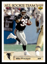 1992 Upper Deck Mike Pritchard #35 Atlanta Falcons NFL Football Base Set Rookie