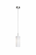 Moderne Pendelleuchte Glas weiß E14 Hängelampe Deckenlampe Zylinder Design Neu