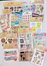 Large lot of scrapbook craft stickers 25 packs Family, summer, baby. Pop-up 3D