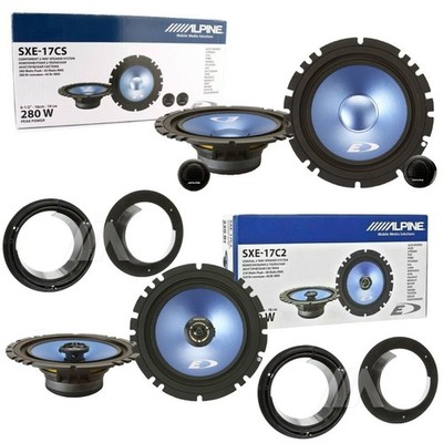 Set 6 Lautsprecher ALPINE Vorne und Hinten für Fiat Sedici ;