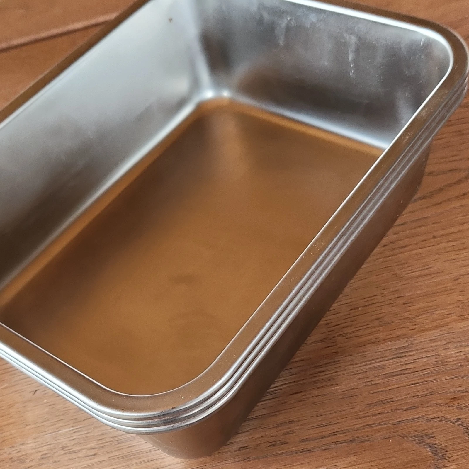 Stainless Steel Rectangle Loaf Pan Silver Nonstick Surface Coating Baking Mold