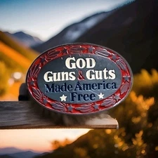 The Great American Buckle Company  Pewter Belt Buckle