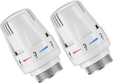 2x Thermostatic Radiator Valve Head Heating Temperature Control Replacement Home
