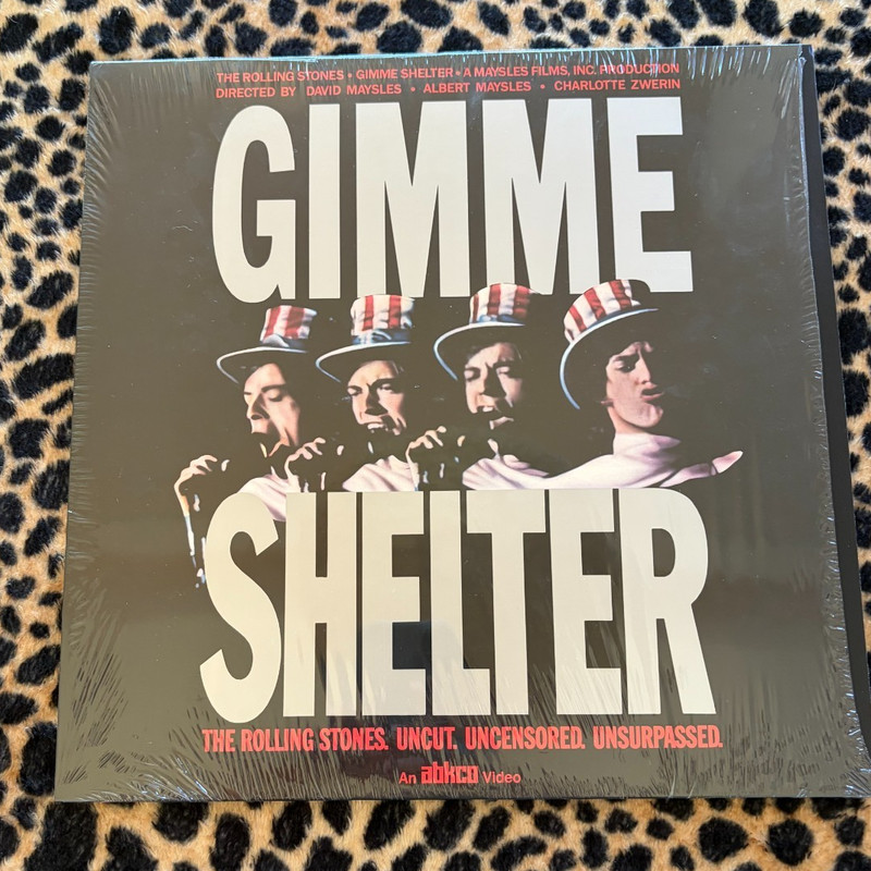 Rolling Stones Gimme Shelter Laserdisc NM in Shrink Uncut Uncensored