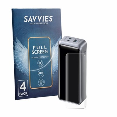 4x Full-Screen Schutz Folie für Anker Prime 300W A110A 3D Curved Edge Display