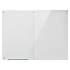 Uimoso Glass Dry Erase Board Set, 2 Pack, 35.4 x 23.6 in Magnetic Whiteboard