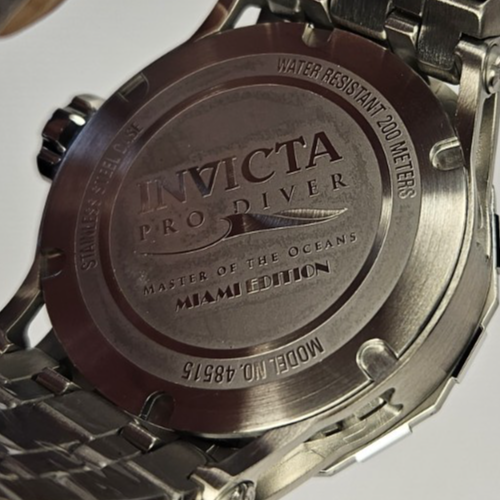 Orologio Al Quarzo Uomo Invicta Pro Diver Wave Miami Edition - 52mm, Acciaio 48515 Nuovo con scatola - Foto 8 di 11