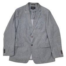 Banana Republic Tailored Fit Grey Italian Cotton Twill Blazer 44R Men's