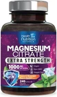 Magnesium Citrate 1000mg Capsules High Absorption Muscle Support