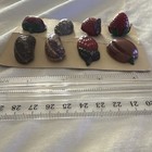 Antique Celluloid Nuts & Fruit s Novelty Sewing Buttons Lot of 8 large Wow! — photo 3