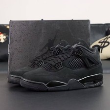 2025 Air Jordan 4 Retro 'Black Cat' FV5029-010 Men's Shoes