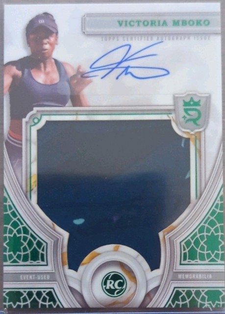 Topps 2024 Royalty Rookie Relic Autographs Victoria Mboko Autograph Relic /5